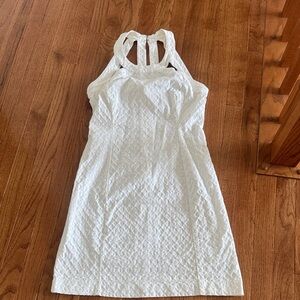 crown & ivy White Textured Halter Dress size 6